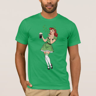 T-shirt Beer Loving Irish Pin Up