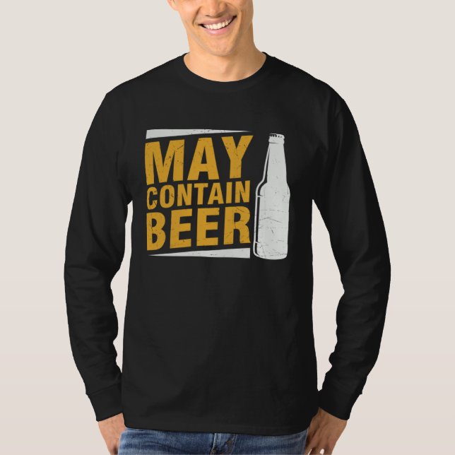 T-shirt Beer  May Contain Beer (Devant)