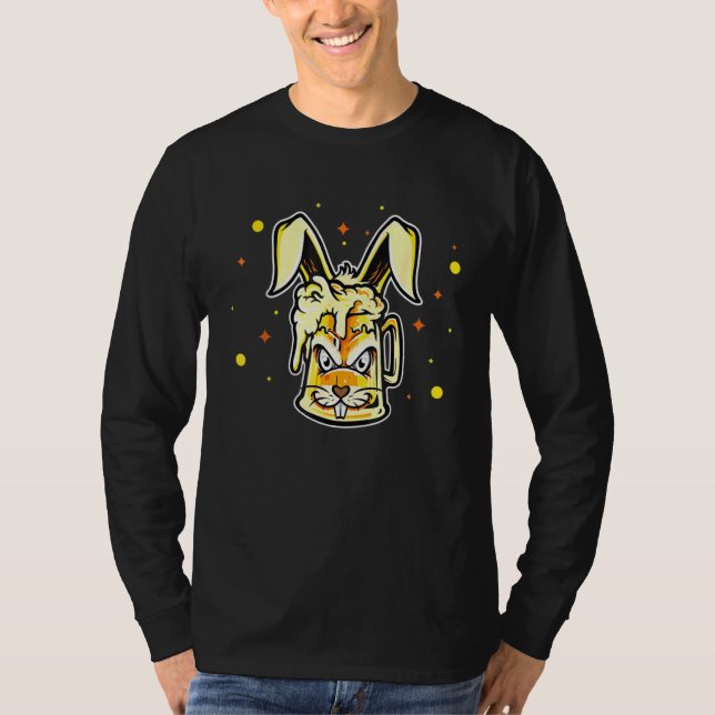 T-shirt Beer Mug Lapin de Pâques Bière Jour de Pâques (Devant)