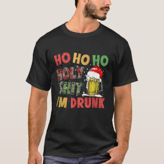 T-shirt Beer Mug Noël Santa Hat Reindeer Funny Xmas L