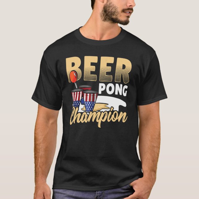 T-SHIRT BEER PONG CHAMPION (Devant)