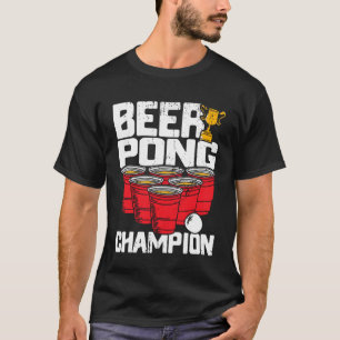 T-shirt Beer Pong Champion College Étudiant Boire