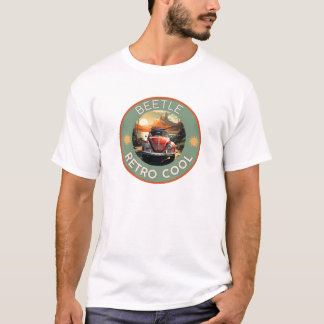 T-shirt Beetle Adventure: Retro Cool Mountain Escape Tee