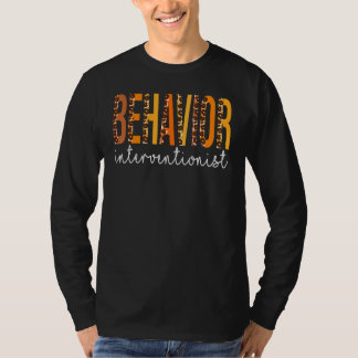 T-shirt Behavior Interventionist leopard Fall Autumn Thank