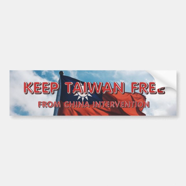 T-SHIRT Behielt Taiwan frei Autoaufkleber (Vorne)