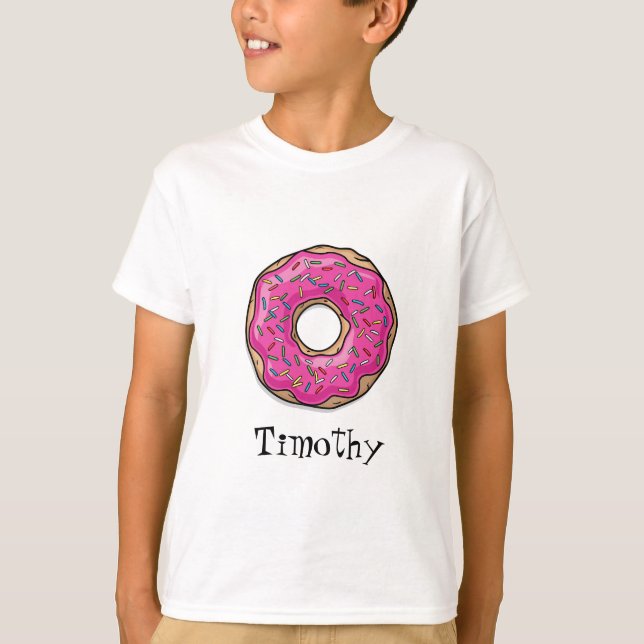 T-shirt Beignet arrosé par rose délicieux juteux (Devant)