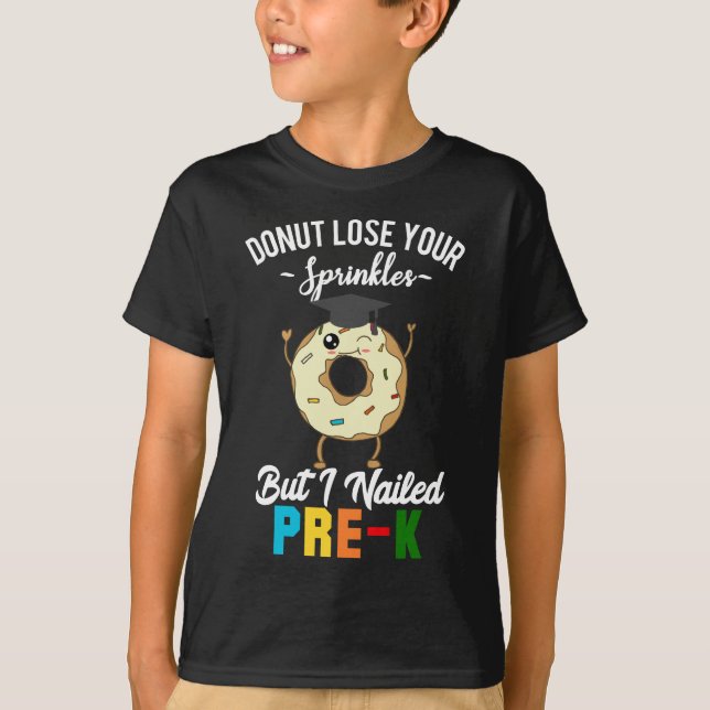 T-shirt Beignet drôle de diplômé d'école maternelle (Devant)