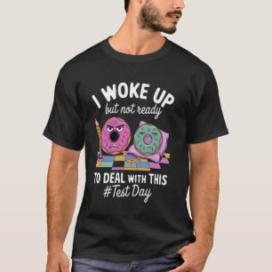 T-shirt Beignet Grincheux Avec Crayon Pour Jour D'examen