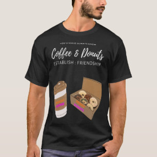 T-shirt beignets et café font pirate anniversaire naissanc