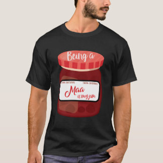 T-shirt Being A Maa Is My Jam Mother'S Day Grandmother Fun