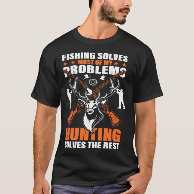 T-shirt Being a Papa and Hunting The Best Things in Life (Devant)