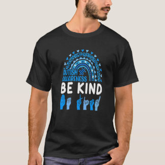 T-shirt Bekind Sensibilisation sur l'autisme Rainbow tenda