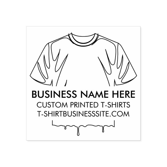 T - Shirt Bekleidung Bekleidungsgeschäft Gummistempel (Prägung)