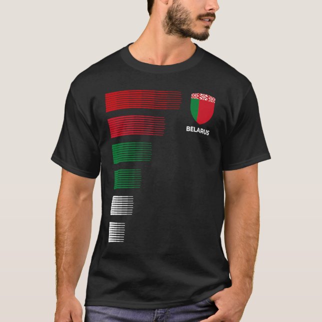 T-shirt Belarus Flag Emblem Patriotic Belarusian National  (Devant)