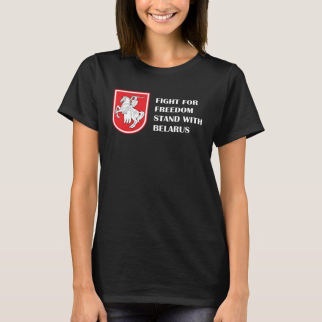 T-shirt Belarus support 2020 freedom National Symbol of Re (Devant)