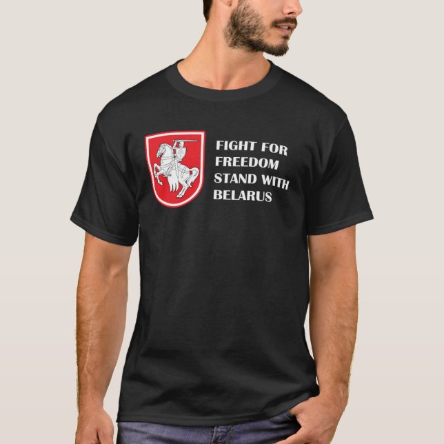 T-shirt Belarus support 2020 freedom National Symbol of Re (Devant)