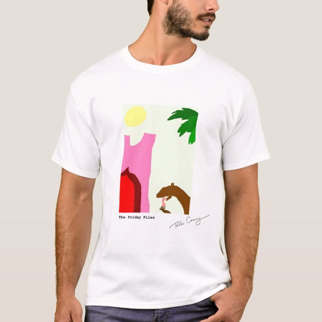 T-shirt Belette mangeant des mollusques et crustacés au (Devant)
