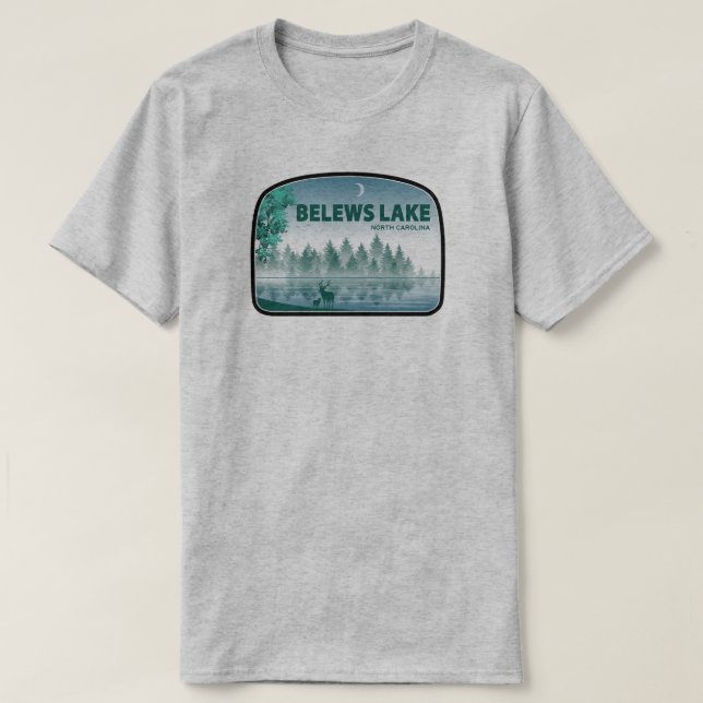 T-shirt Belews Lake Caroline du Nord Cerf (Design devant)