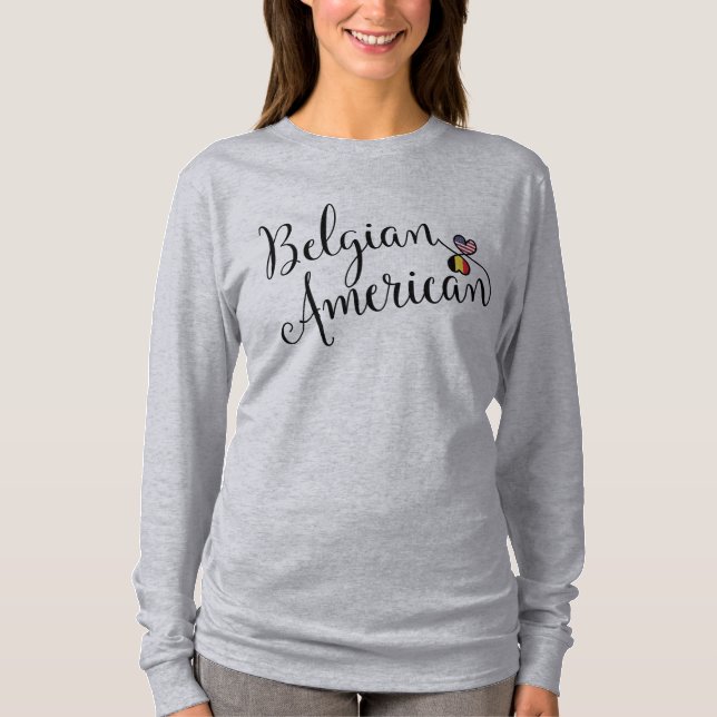 T-shirt Belge Américain Entwinted Hearts Tee - shirt (Devant)