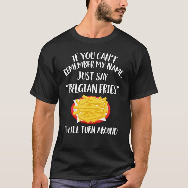 T-shirt Belge Fries Vêtements Awesome Fry Design (Devant)