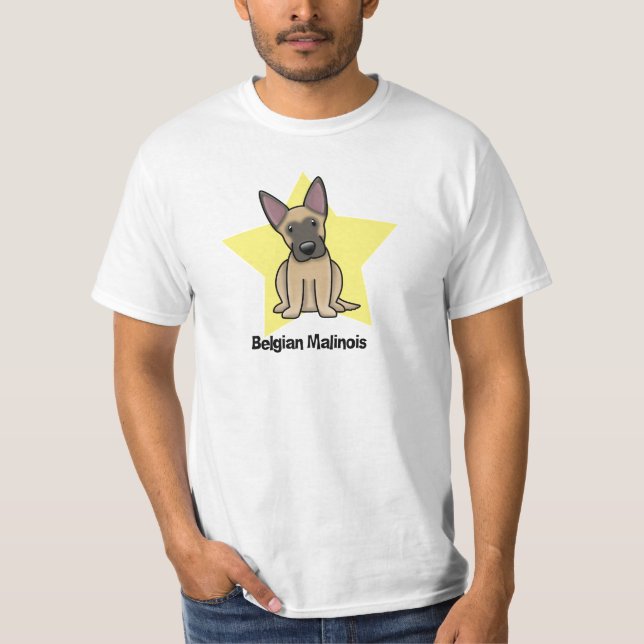 T-shirt Belge Malinois d'étoile de Kawaii (Devant)
