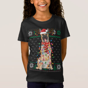 T-Shirt Belge Malinois Noël Douille moche Drôle Chien drôl
