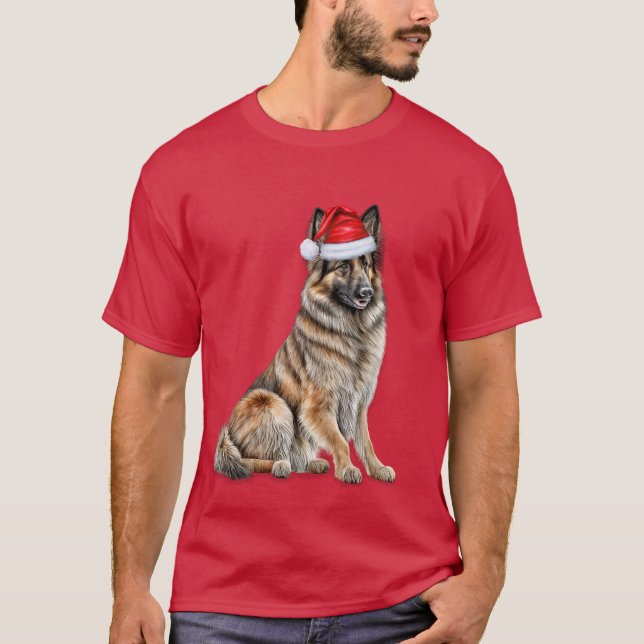 T-shirt Belge Tervuren Amoureux des chiens Funny Noël (Devant)