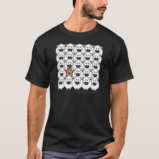 T-shirt Belge Tervuren chez les moutons (Devant)
