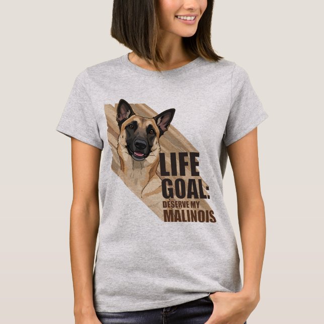 T-shirt Belgian Malinois Dog Lover Design (Devant)