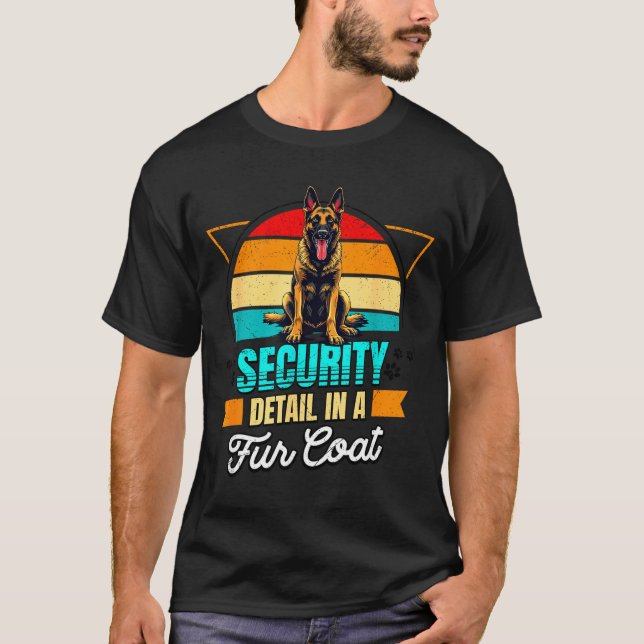 T-shirt Belgian Malinois Lover Funny Belgian Malinois Retr (Devant)