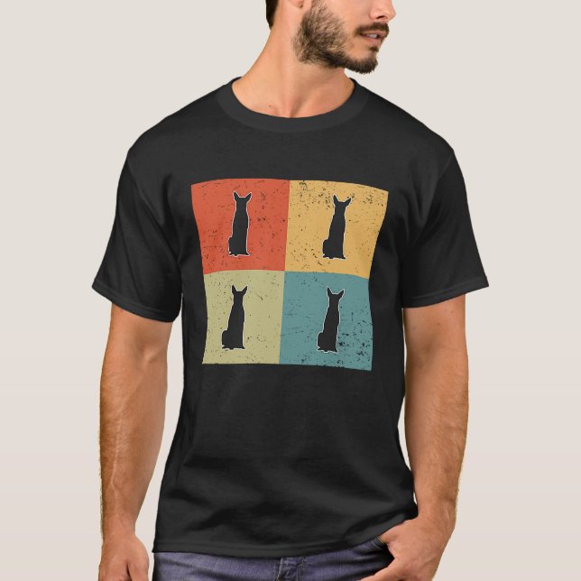 T-shirt Belgian Malinois Vintage  3 (Devant)