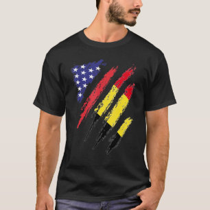 T-shirt Belgique American Grosse Drapeau USA Patriot Herit