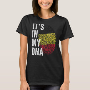 T-shirt Belgique C'est dans mon ADN mignon drapeau belge F