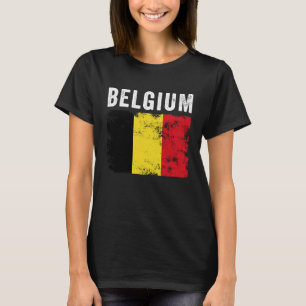 T-shirt Belgique Drapeau Distorsion Hommes Femmes Enfants
