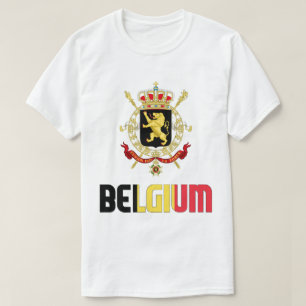 T-shirt Belgique Drapeau et blason Patriotique