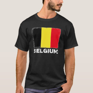 T-shirt Belgique Drapeau Soutien Belges Femmes Hommes