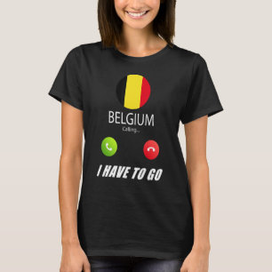 T-shirt Belgique Drapeau Souvenir Belgique Appelle Est Cal
