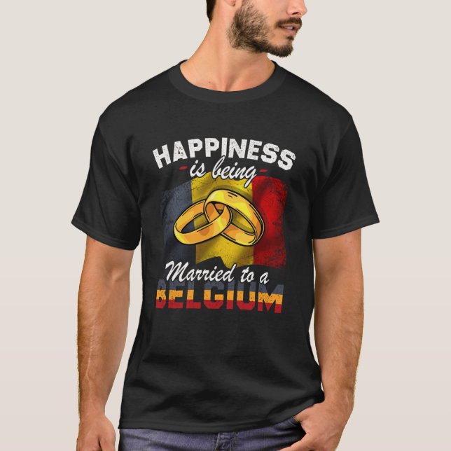 T-shirt Belgique Mariage Marié Belge Drapeau Marié Cultu M (Devant)