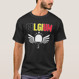 T-shirt Belgique Ping Pong  Équipe de Tennis de Table Belg