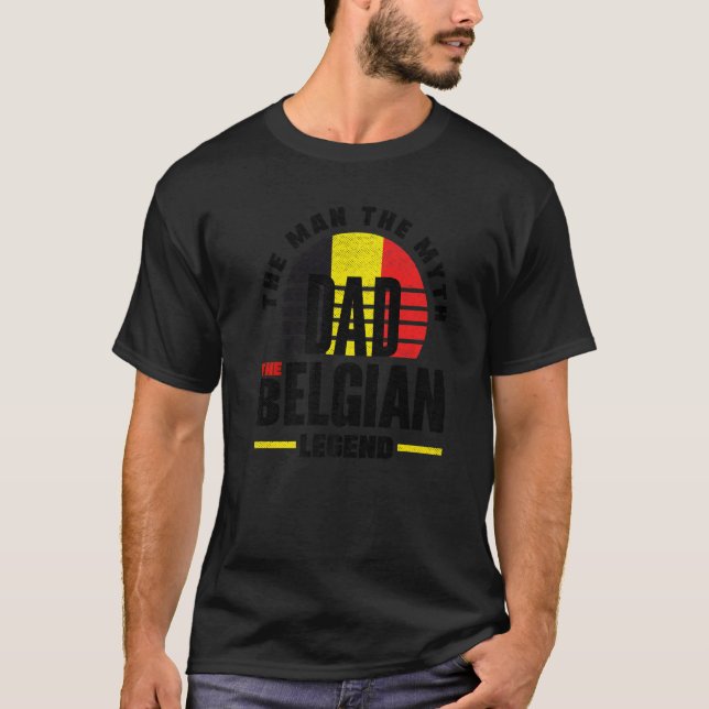 T-shirt Belgium Belgian Belgium Flag Father  1 (Devant)