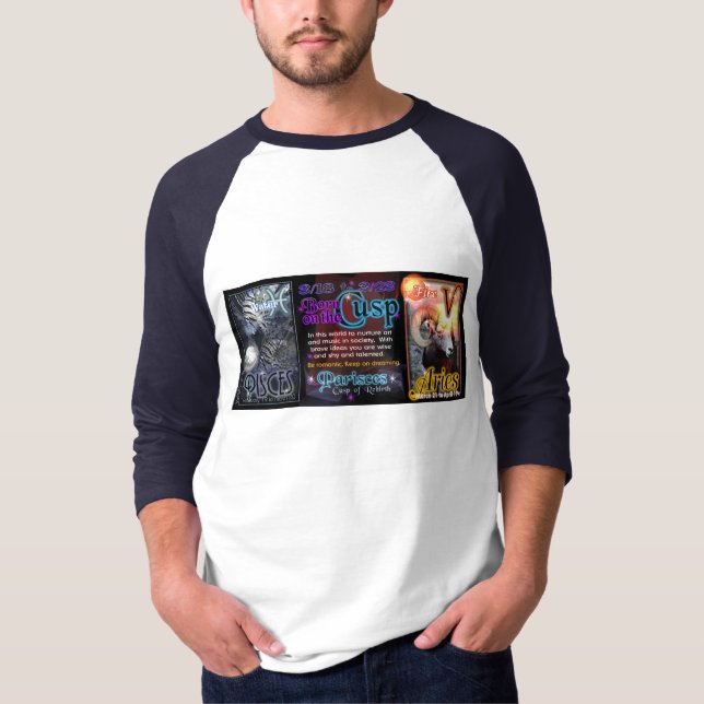 T-shirt Bélier de Poissons de tranchant de zodiaque de (Devant)