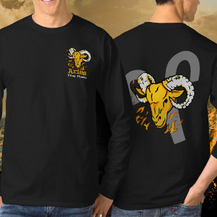 T-shirt Bélier le bélier zodiaque astrologie graphique feu