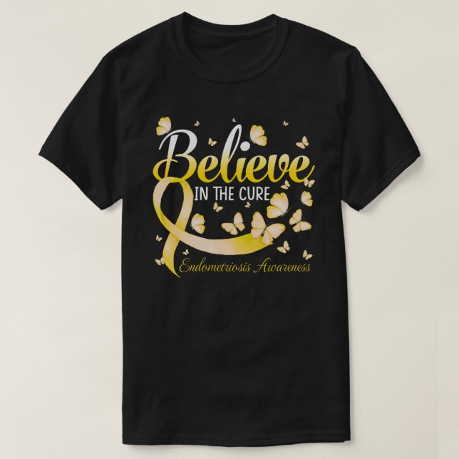 T-shirt Believe In The Cure Endometriosis Awareness Butter (Design devant)