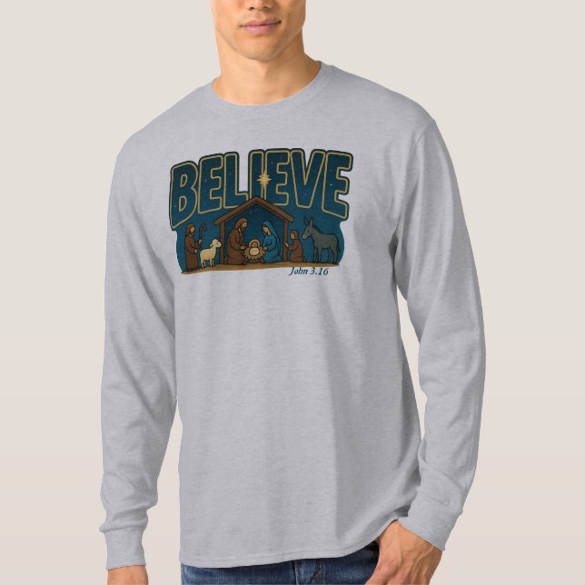 T-shirt Believe Nativity (Devant)
