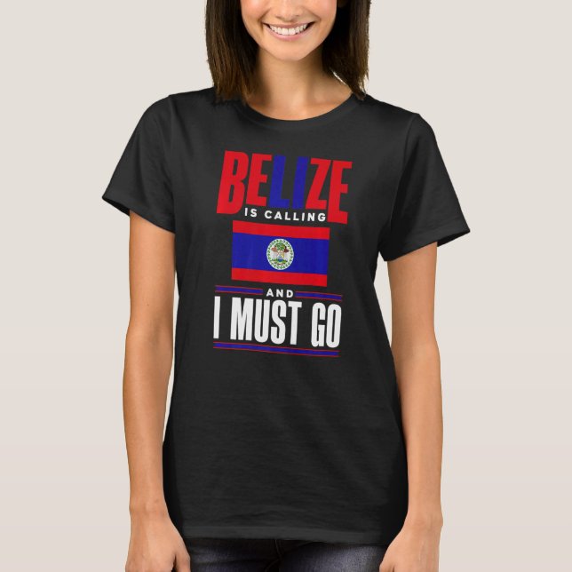 T-shirt Belize Belizean Belize Drapeau Belize Bélize Appel (Devant)