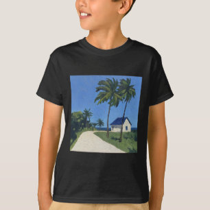 T-shirt Bélize Paysage Style de peinture post-impressionni