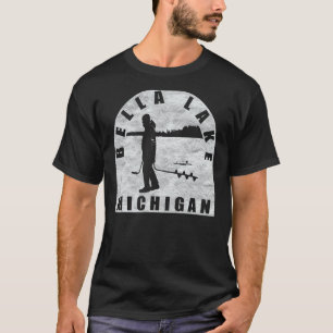 T-shirt Bella Lake Ice Fishing Michigan