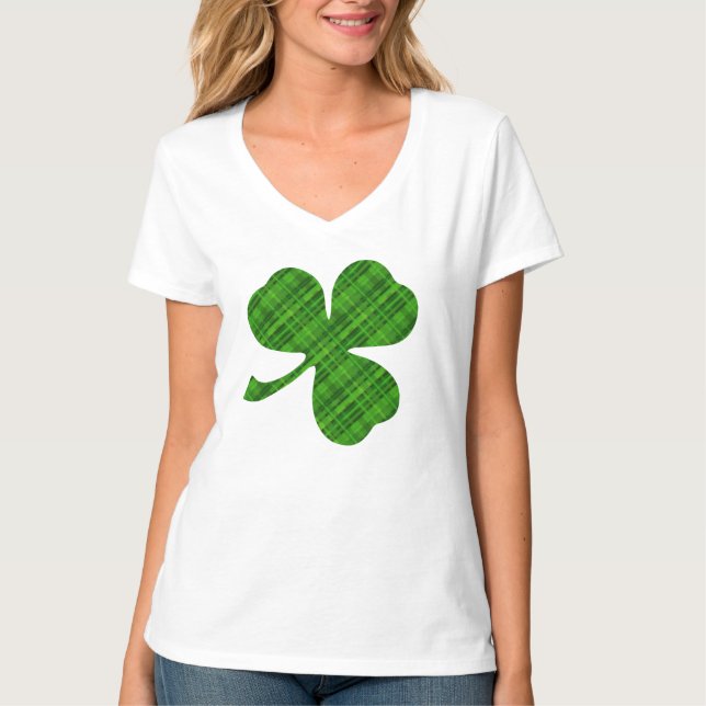 T-shirt Bella pour femmes shamrocks 3/4 Sleeve Rag (Devant)