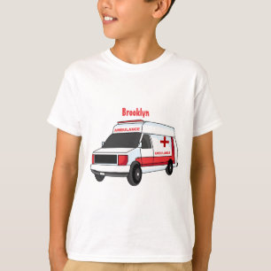 T-shirt Belle ambulance rouge caricature van