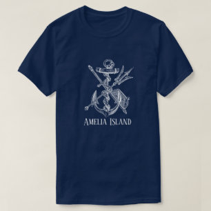 T-shirt Belle Amelia Island Floride Ancre